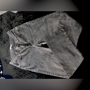 Flare black washed jeans